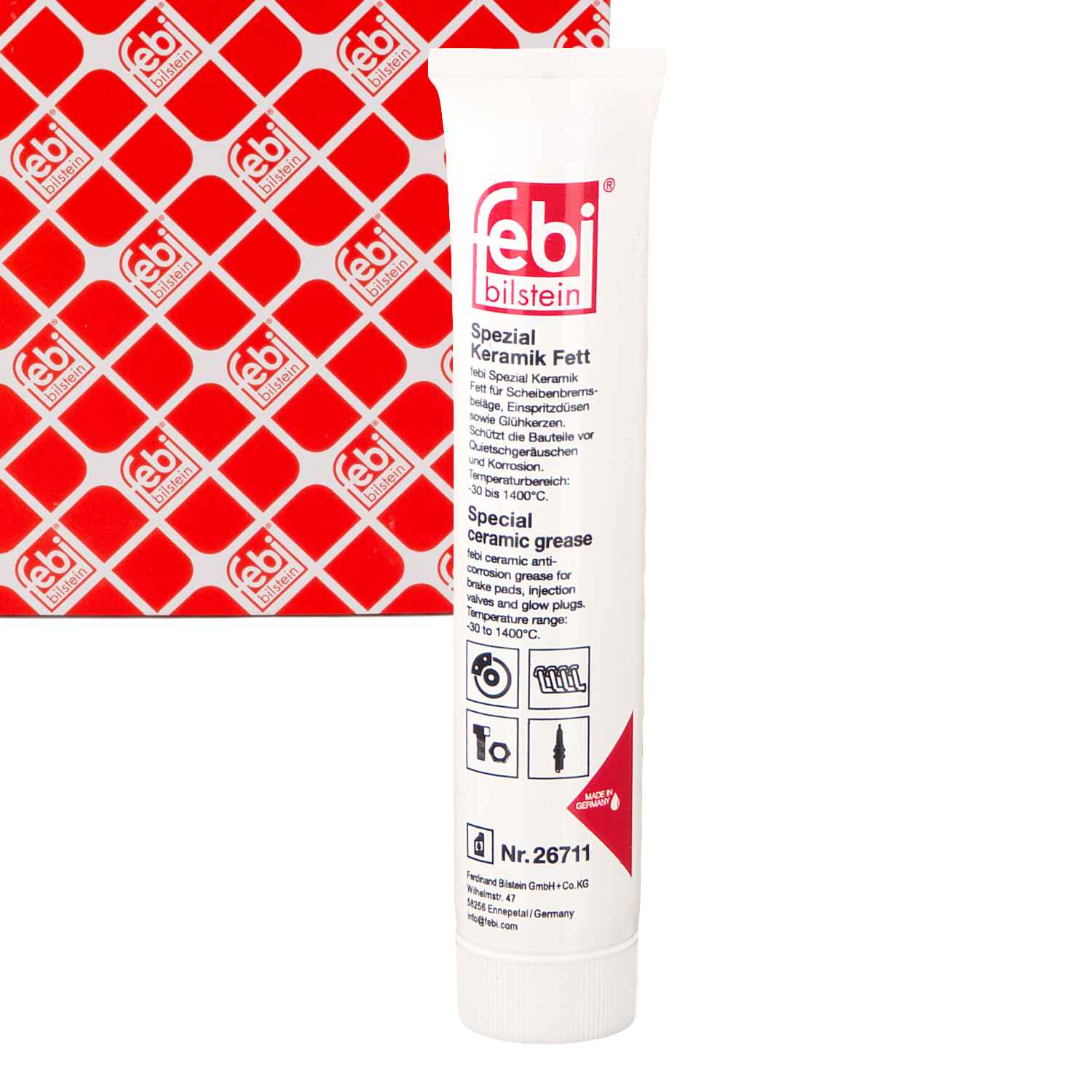 febi 26711 High-Temperature Lubricant Special Ceramic Grease Special Grease White Grease Tube 100g