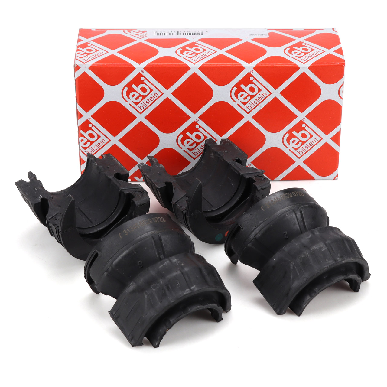 4x febi 31345 Stabilisatorlager f&uuml;r AUDI Q7 PORSCHE Cayenne VW Touareg vorne unten oben