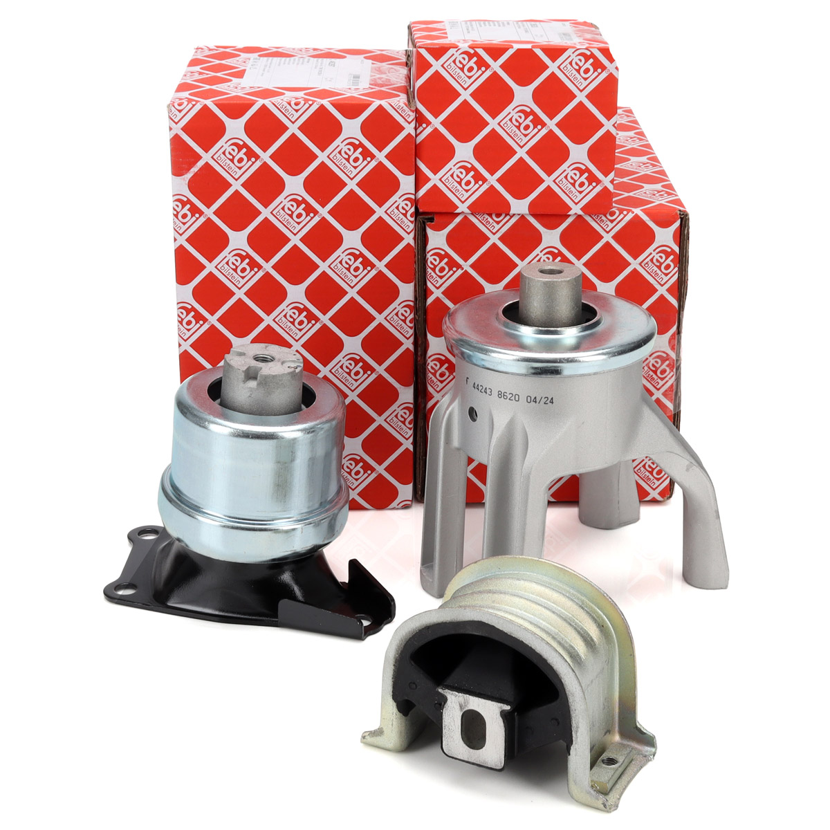 3x febi Motorlager f&uuml;r VW California Multivan Transporter T5 T6 2.0 TSI 2.02.5 Bi/TDI