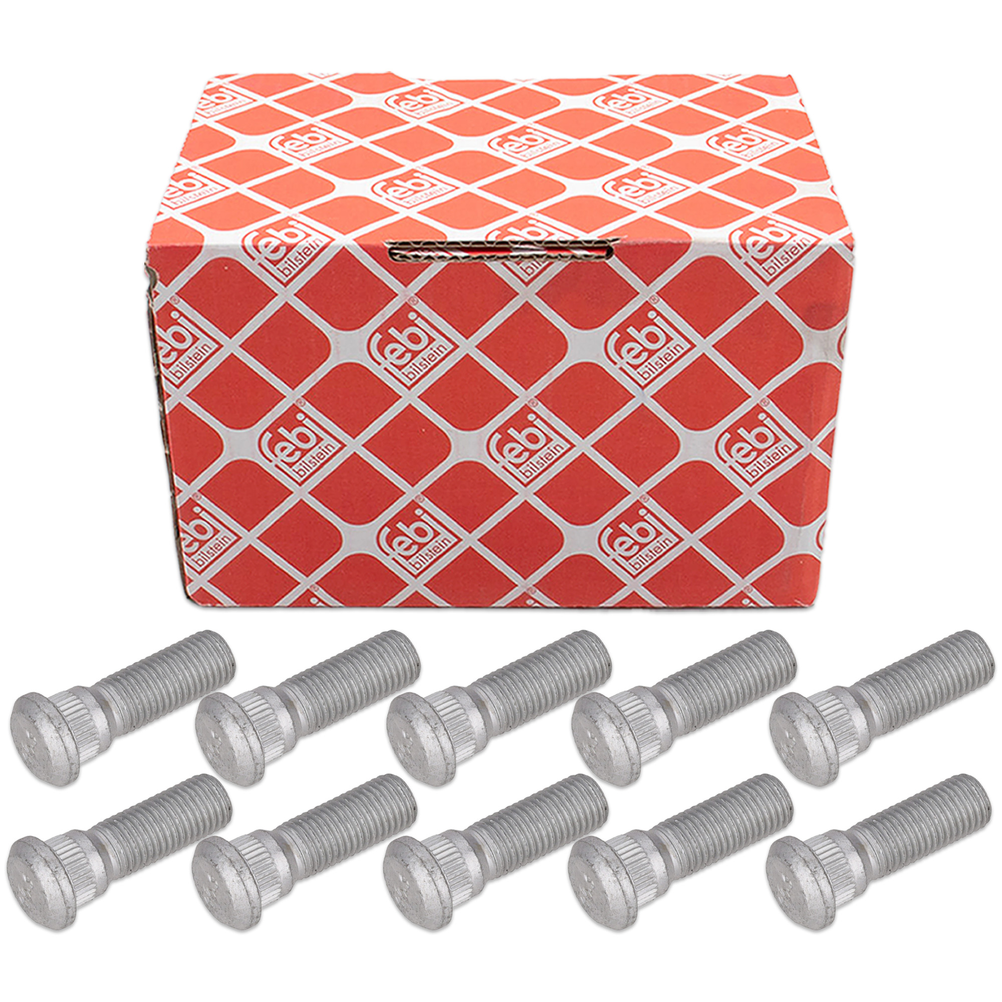 10x febi Radbolzen M12x1,5 f&uuml;r TOYOTA Auris Corolla E18 Avensis T25 Prius Rav 4 Yaris