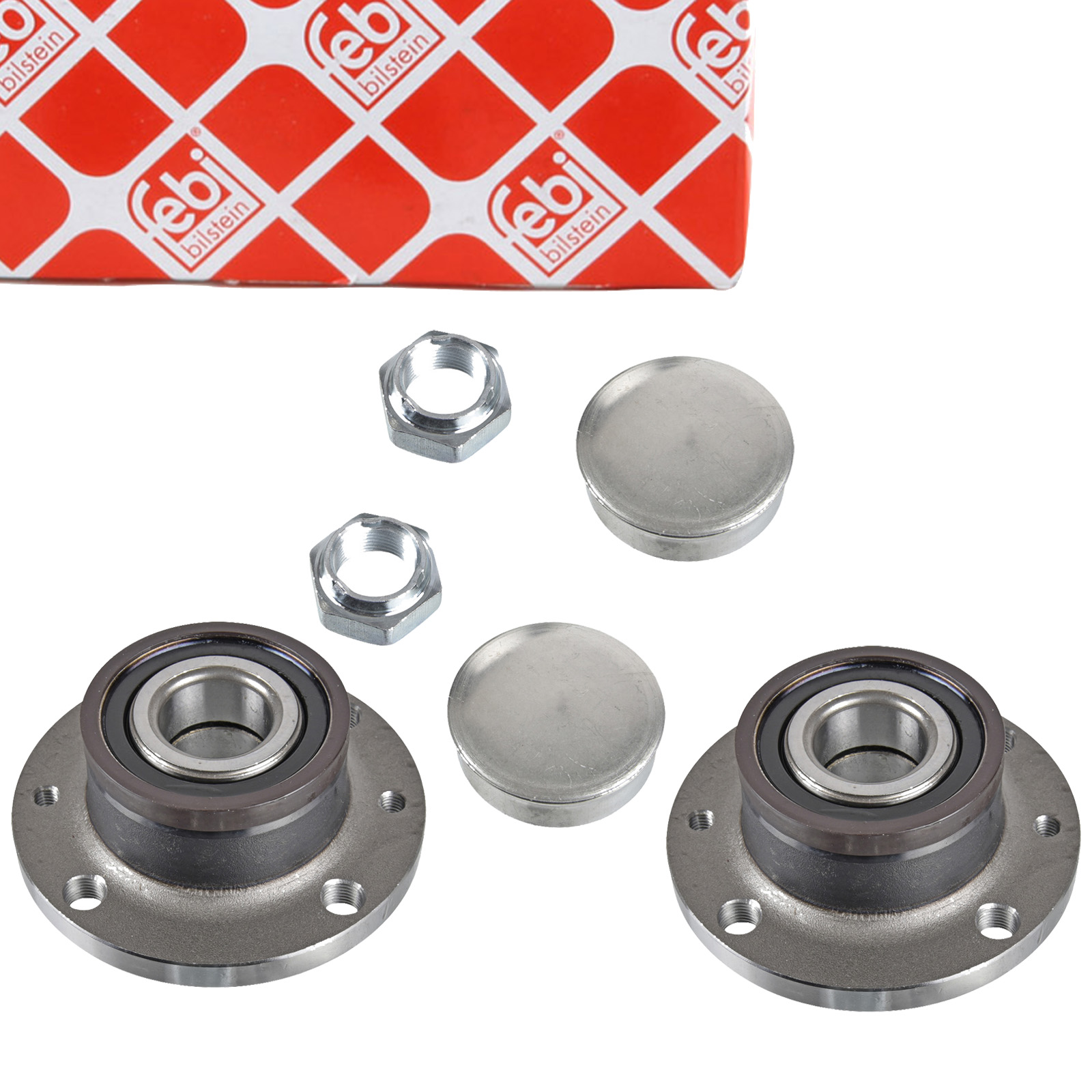 2x febi 171142 Wheel Hub + Wheel Bearing for ALFA ROMEO 145, 146, Mito, CITROEN C3, C4, PEUGEOT (rear)