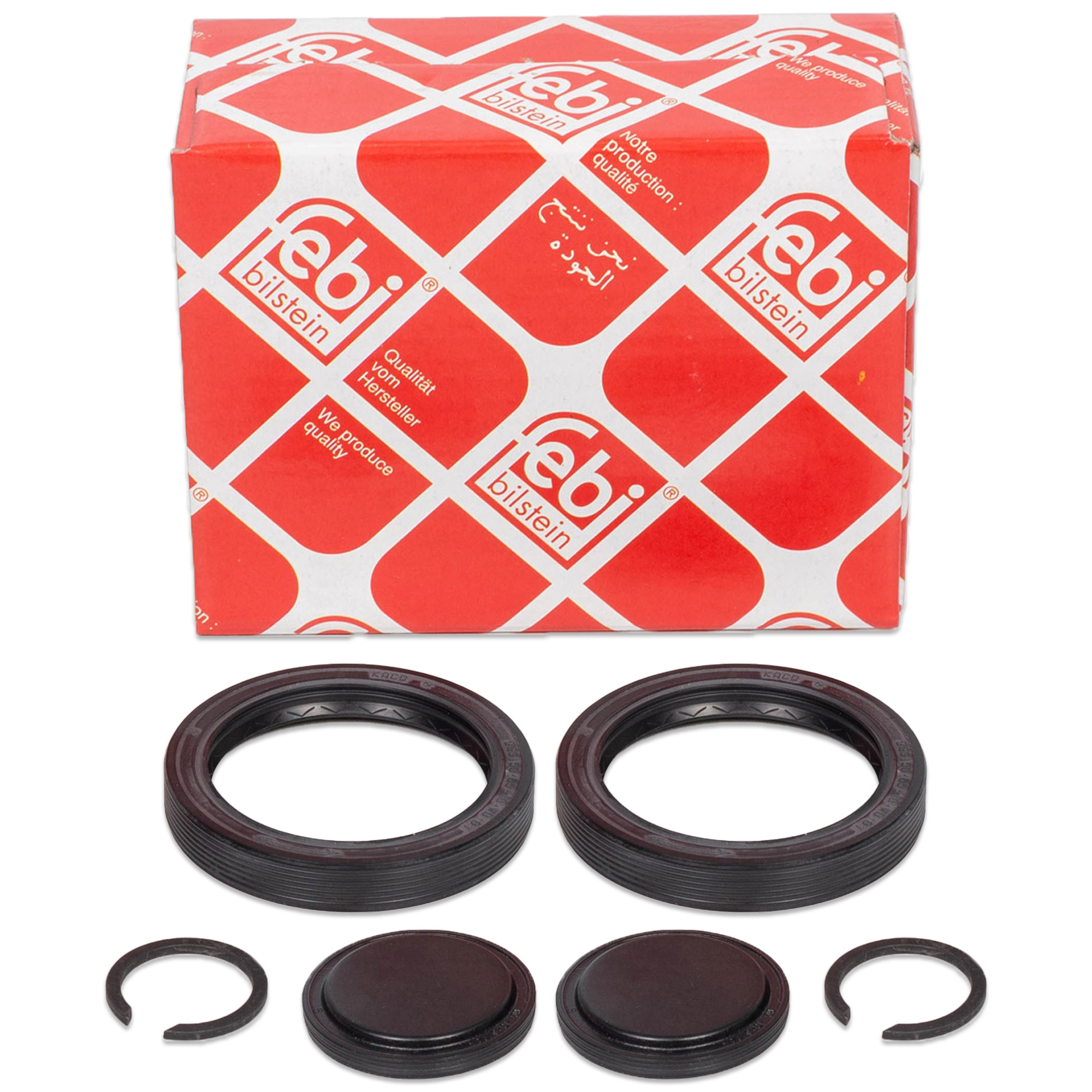 2x febi 02065 Rep.-Satz Dichtungssatz Getriebeflansch Antriebswelle für VW Golf 2 3 Passat