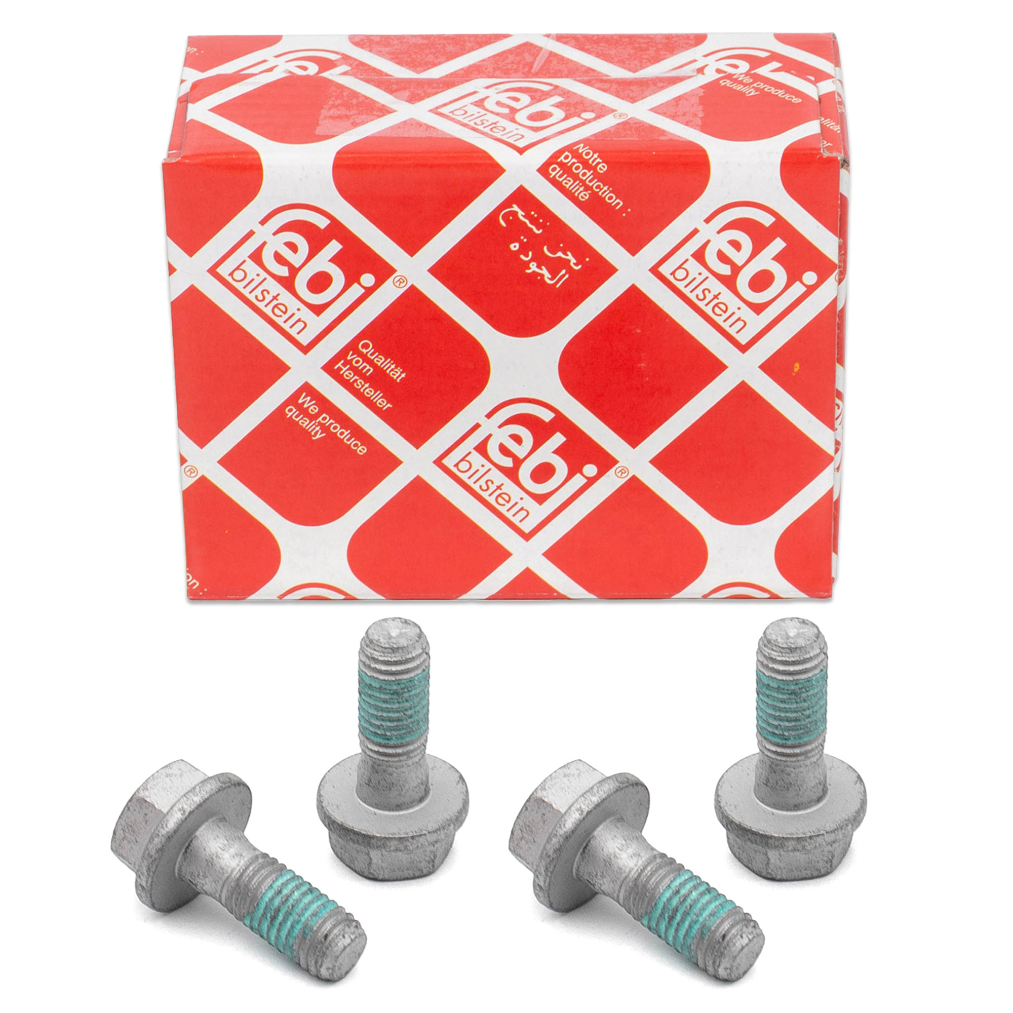 4x febi Schraube M10x1,5 Bremssattel f&uuml;r BMW E81 F20E46 E90 F30 E28 E34 X1 X3 34203414763