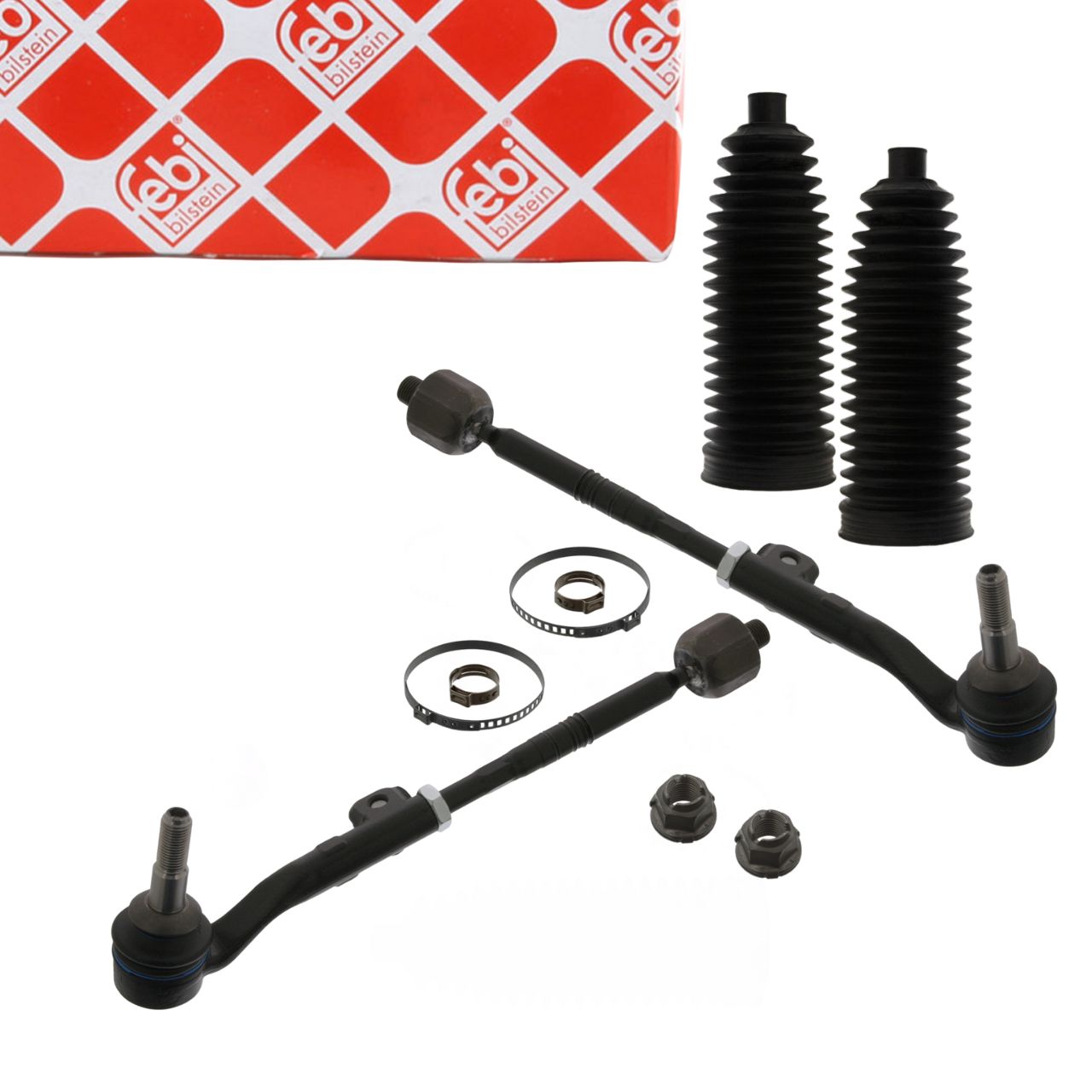 2x febi Spurstange + Kopf + Manschette f&uuml;r BMW 1er F20/21 3er F30-34 4er xDrive vorne