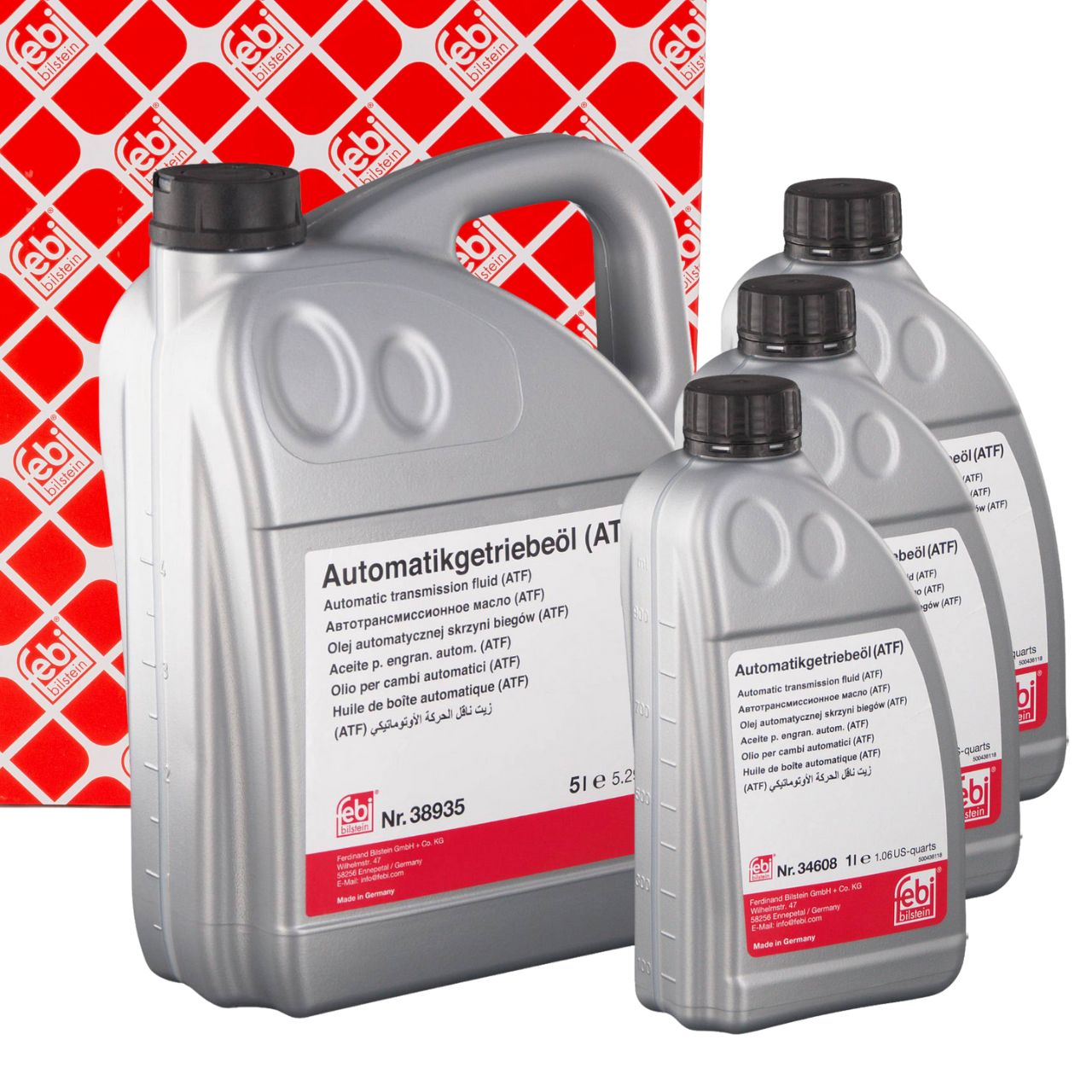 8L 8 Liter febi ATF Automatikgetriebe&ouml;l AUDI BMW HYUNDAI JAGUAR PORSCHE VW