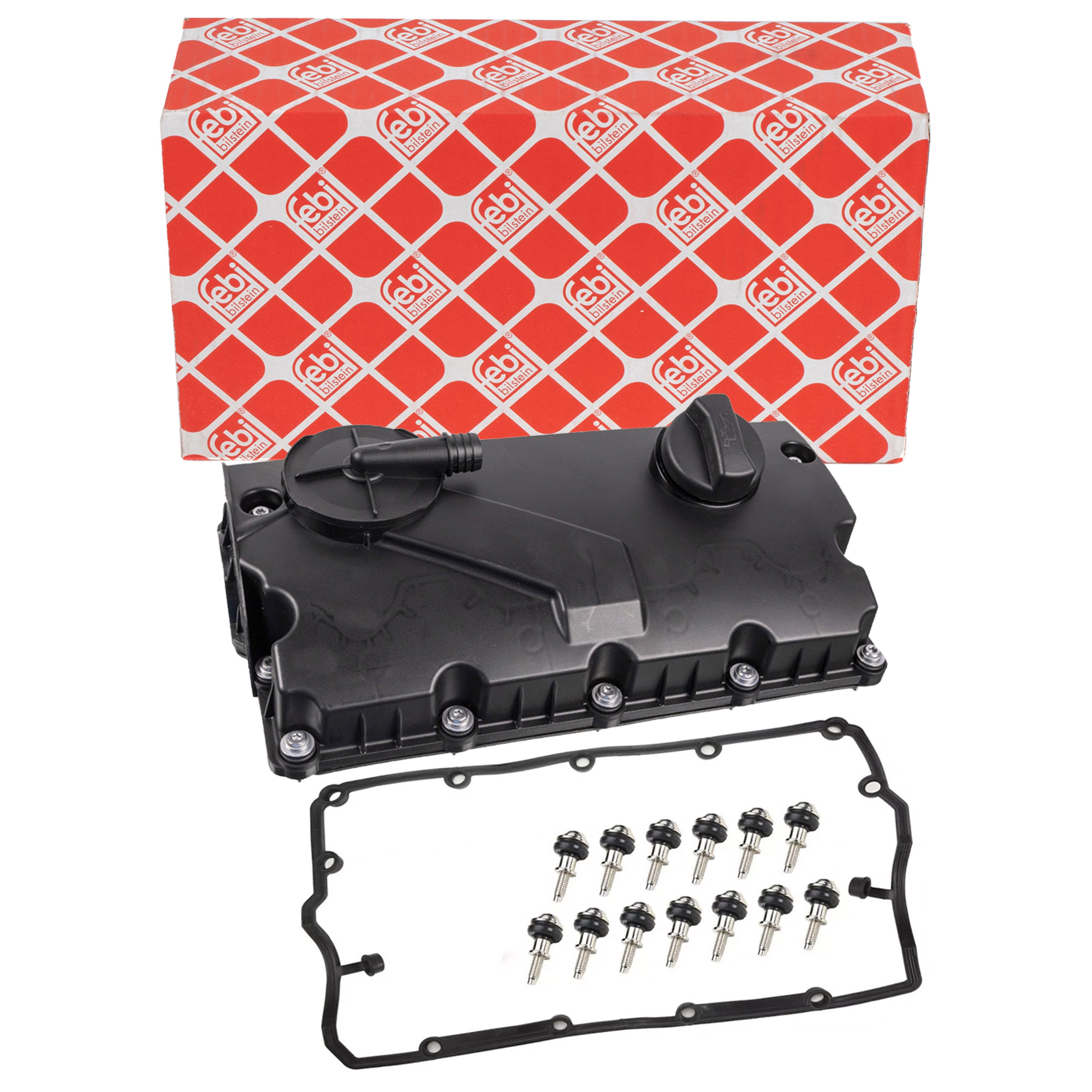 febi Ventildeckel + Dichtung f&uuml;r VW Golf 4 5 Passat B6 Polo 4 Touran 1.9 TDI 038103469AD