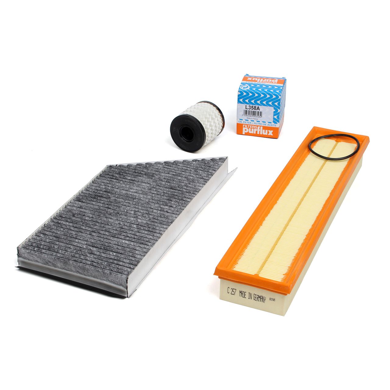 Filter-Set f&uuml;r PEUGEOT 206 / CC / SW 1.6 16V 109 PS ab 10.2005