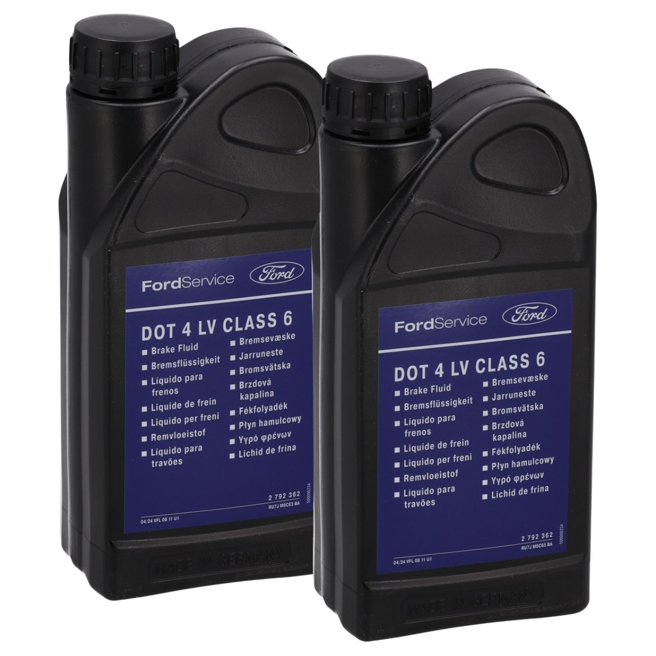 2L 2-Liter ORIGINAL FORD Brake Fluid DOT 4 LV CLASS 6 WSS-M6C65-A2 2792362
