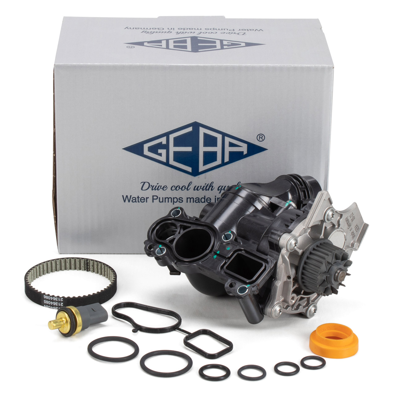 GEBA 110451B Wasserpumpe + Thermostat f&uuml;r VW Passat B6 B7 Tiguan A3 8P A4 B8 1.8/2.0 TSI