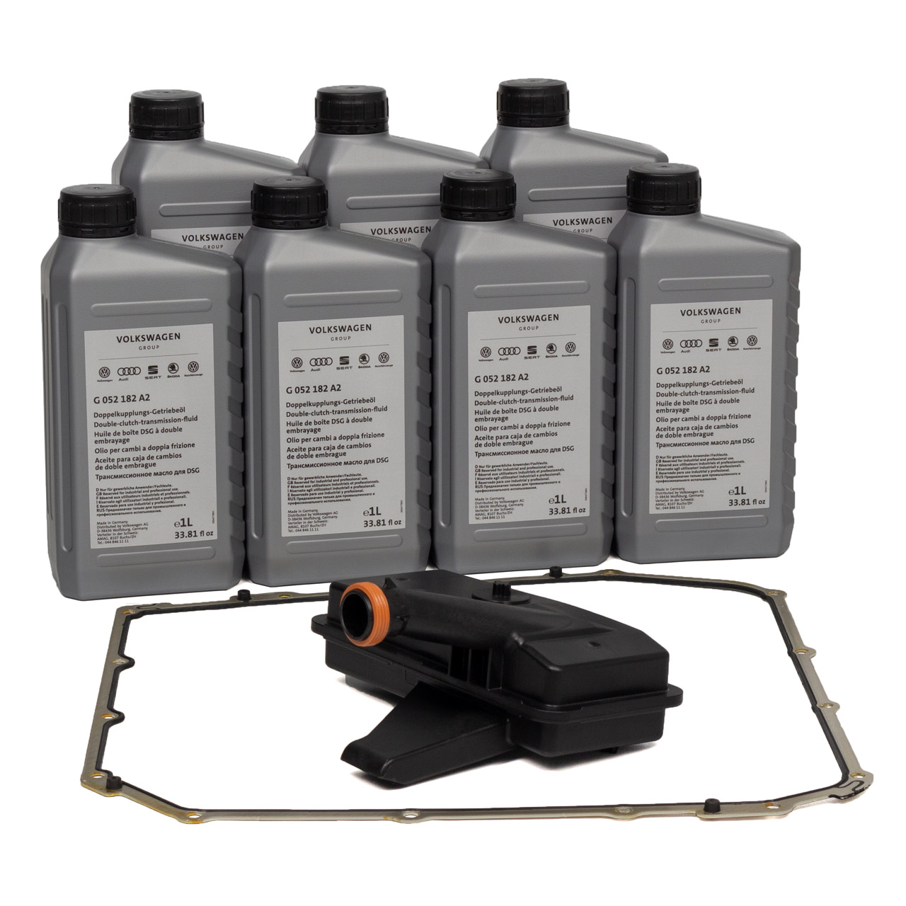 Getriebefilter Satz + 7L ORIGINAL G052182A2 Getriebe&ouml;l f&uuml;r AUDI PORSCHE 7-Gang DL501