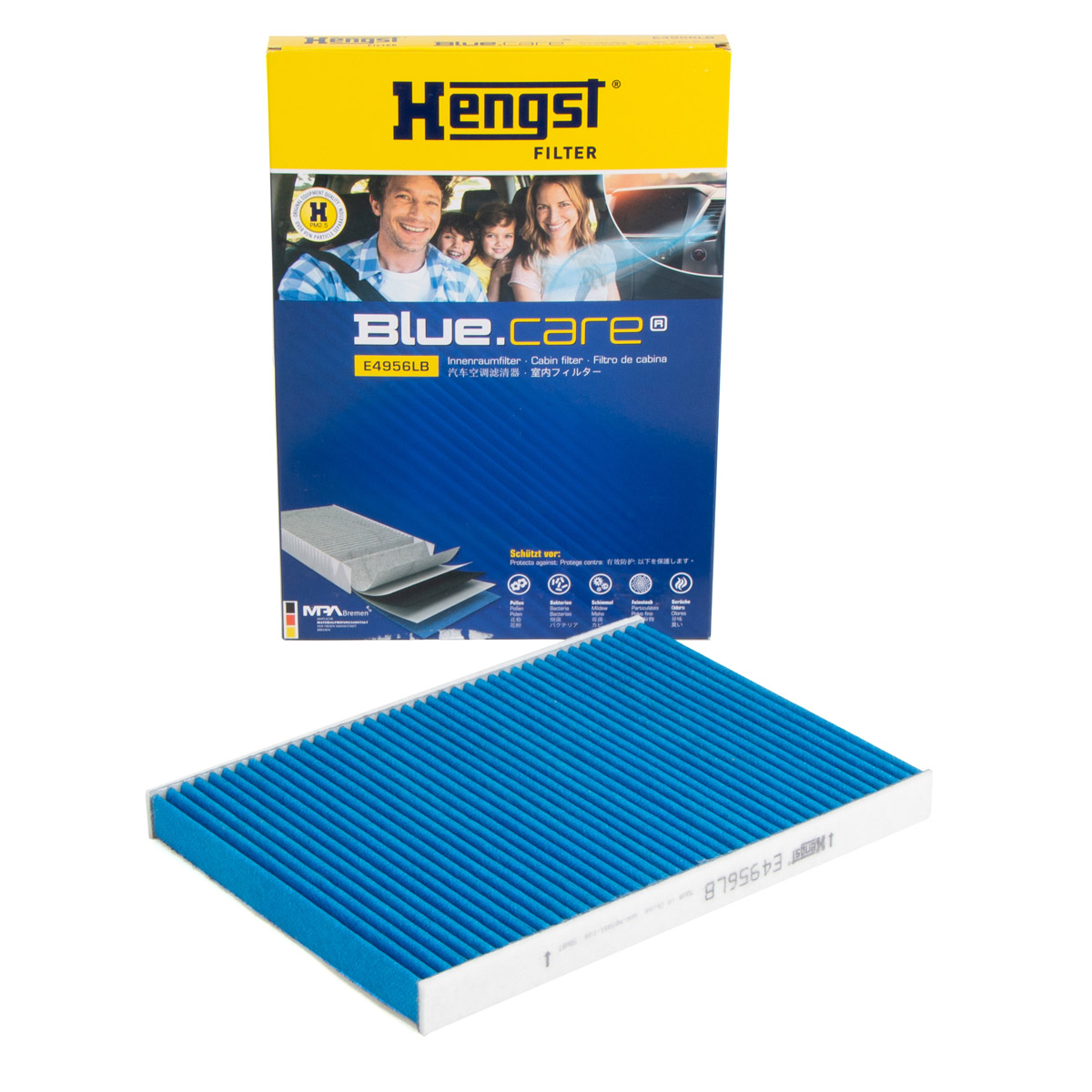 HENGST E4956LB BLUE CARE Innenraumfilter ANTIBAKTERIELL f&uuml;r ALFA ROMEO Giulia 952 Stelvio