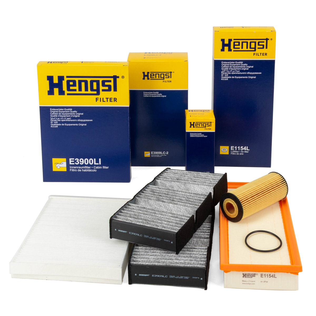 HENGST Filterset f&uuml;r MERCEDES M-Klasse GLE W166 C292 GL GLS X166 500 63AMG M278 M157