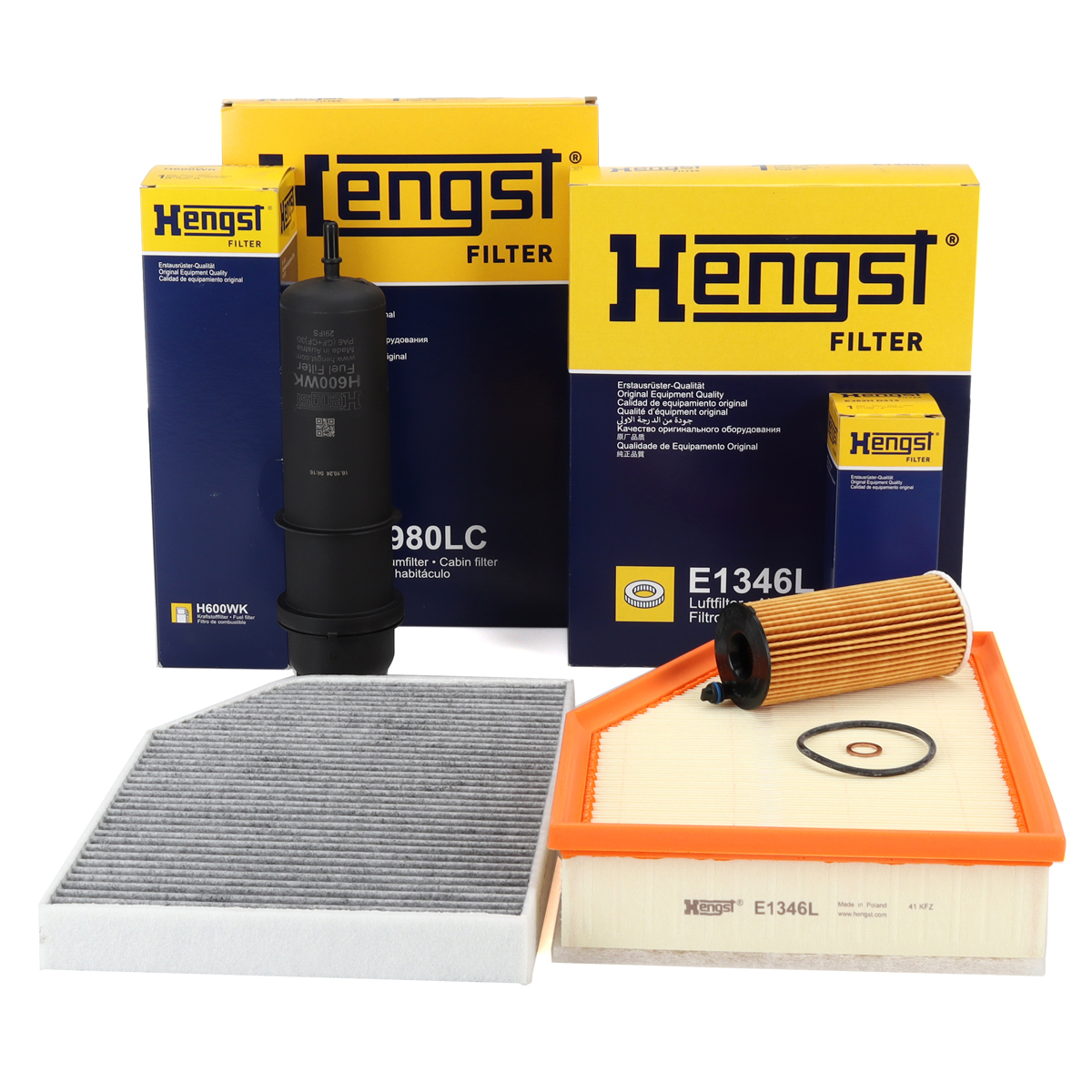 HENGST Filterset Filterpaket 4-tlg f&uuml;r BMW X3 G01 X4 G02 sDrive18d xDrive20/25d B47
