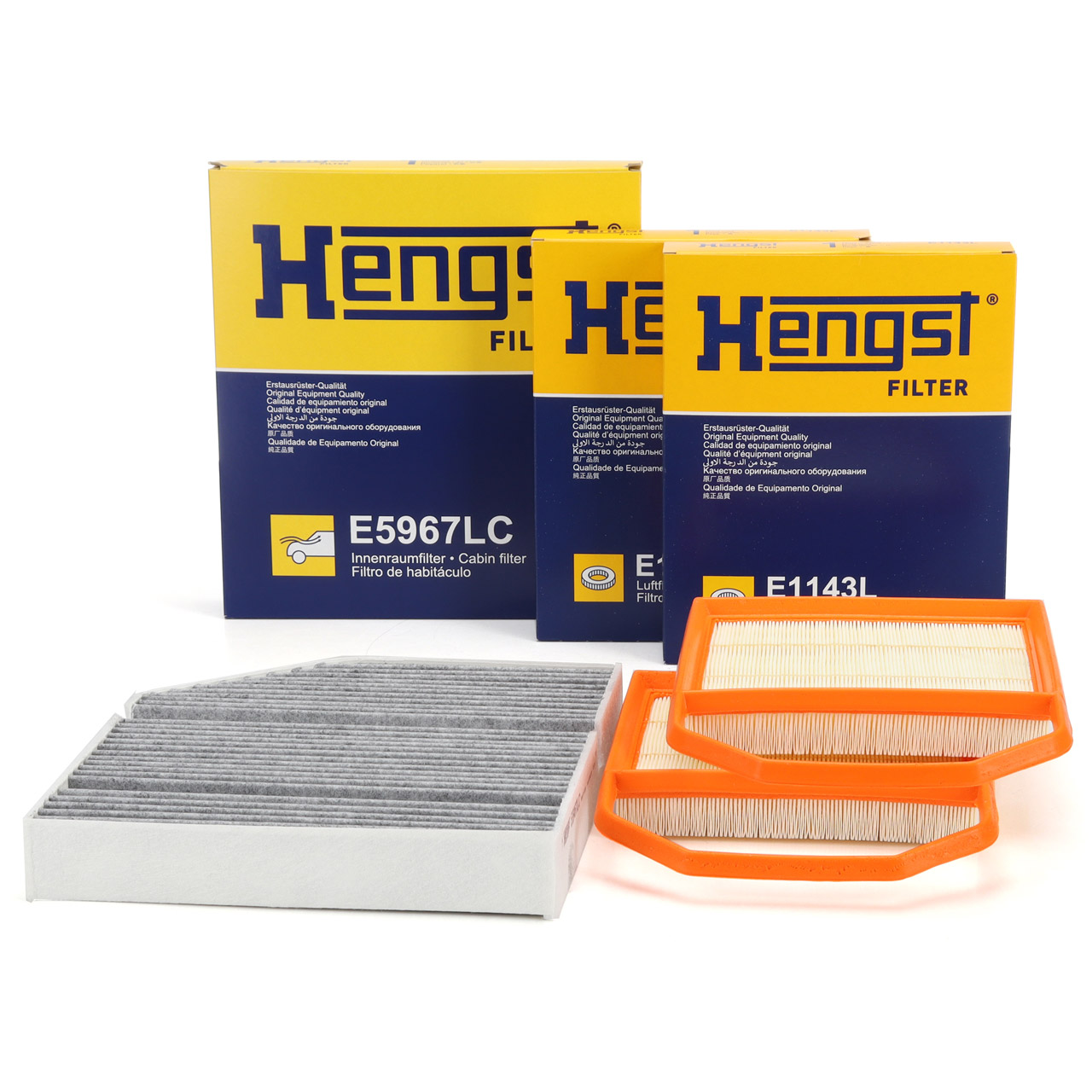 HENGST Innenraumfilter + Luftfilter für MERCEDES-BENZ W205 W213 10/C253 400 450 43AMG M276