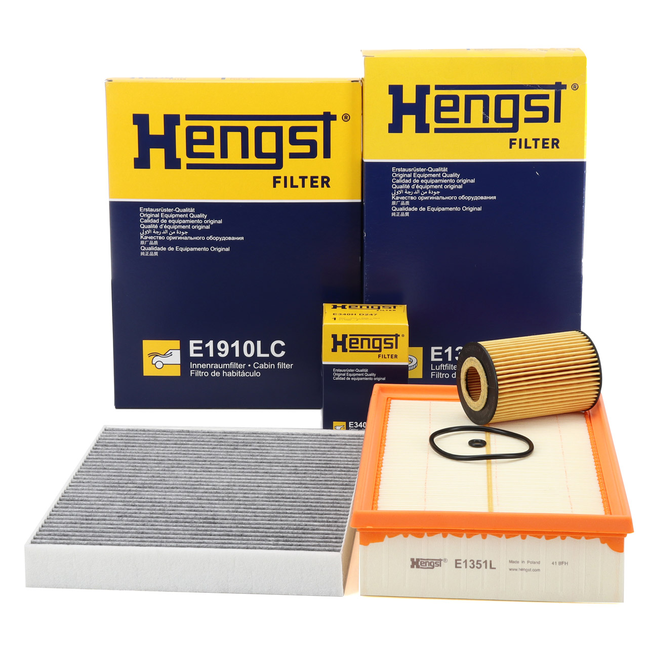HENGST Filter Set, 3-Piece Filter Kit for VW California Multivan Transporter 2.0 TDI (1984&ndash;2004)