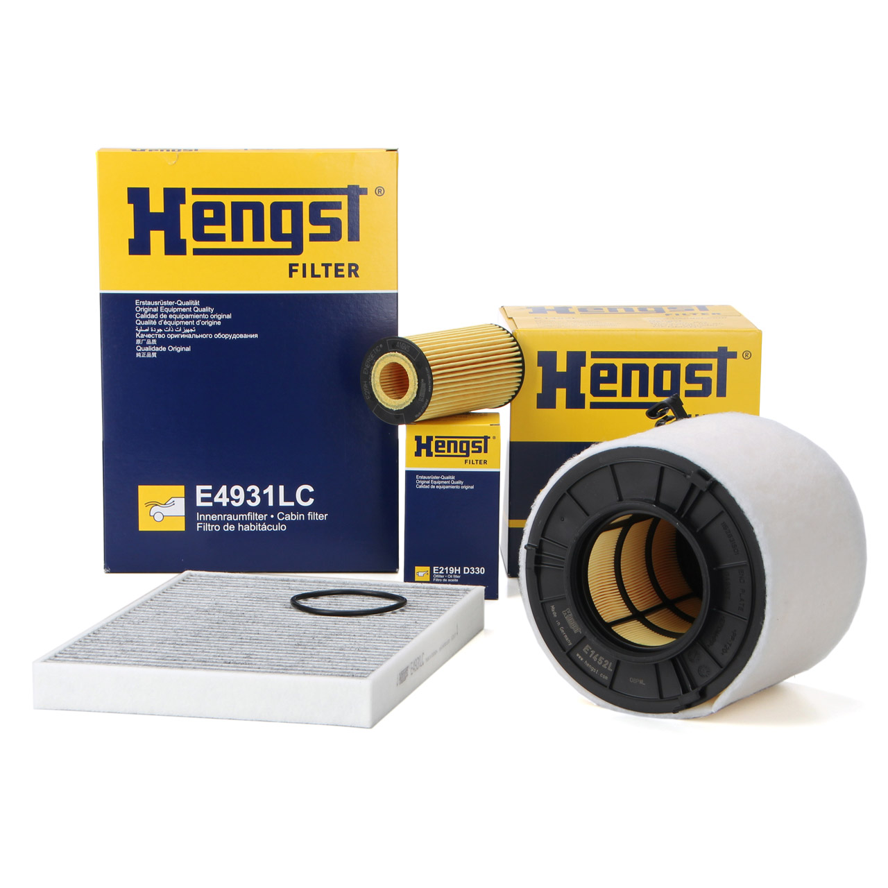 HENGST Filterset Filterpaket 3-tlg f&uuml;r AUDI A4 B9 A5 F5 Q5 FYB 3.0/45/50 TDI 218-286 PS