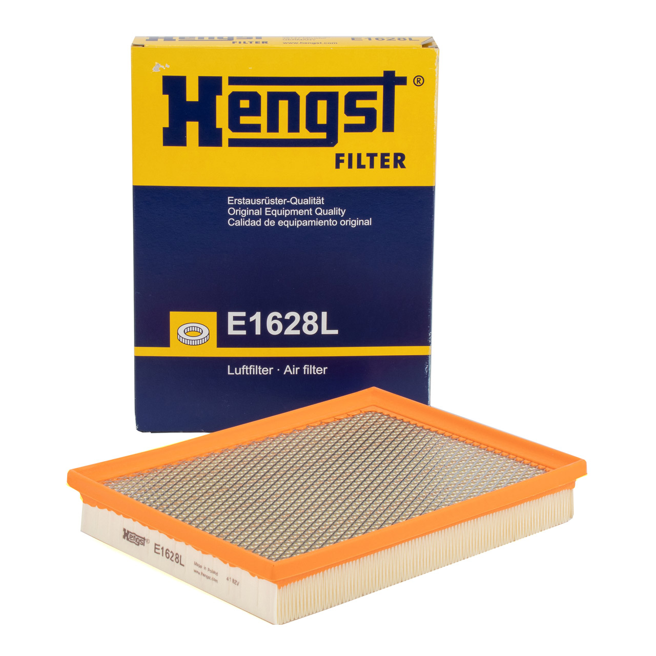 HENGST E1628L Luftfilter Motorluftfilter f&uuml;r FORD Focus 4 MK4 3 MK3 1.0 2.0 2.5 2210514