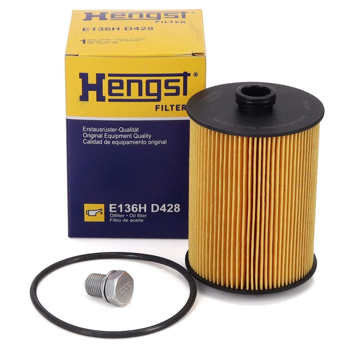 HENGST E136HD428 &Ouml;lfilter + Schraube f&uuml;r PORSCHE Cayenne (92A) VW Touareg (7P) 3.6 ab 2011