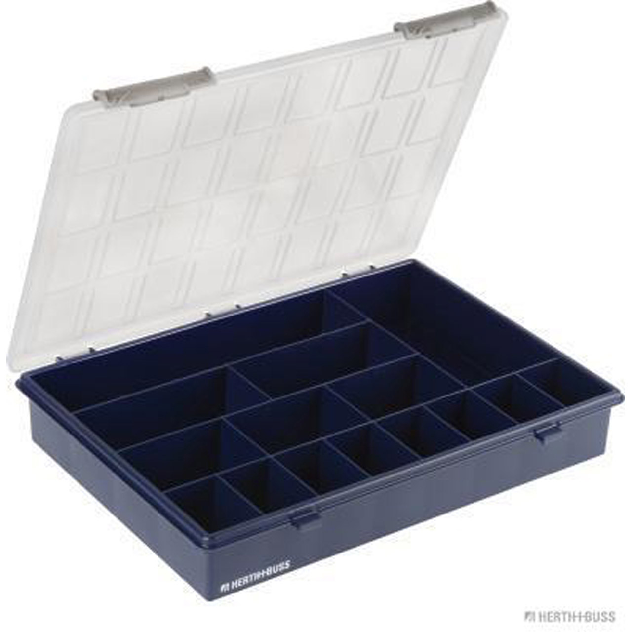 HERTH+BUSS ELPARTS 99994522 Plastic Storage Box, Black, 338x260x57mm, 15 Compartments