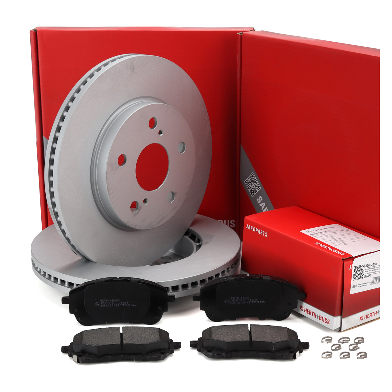 HERTH+BUSS Bremsscheiben + Bel&auml;ge f&uuml;r TOYOTA Corolla E21 Yaris Cross SUZUKI Swace vorne