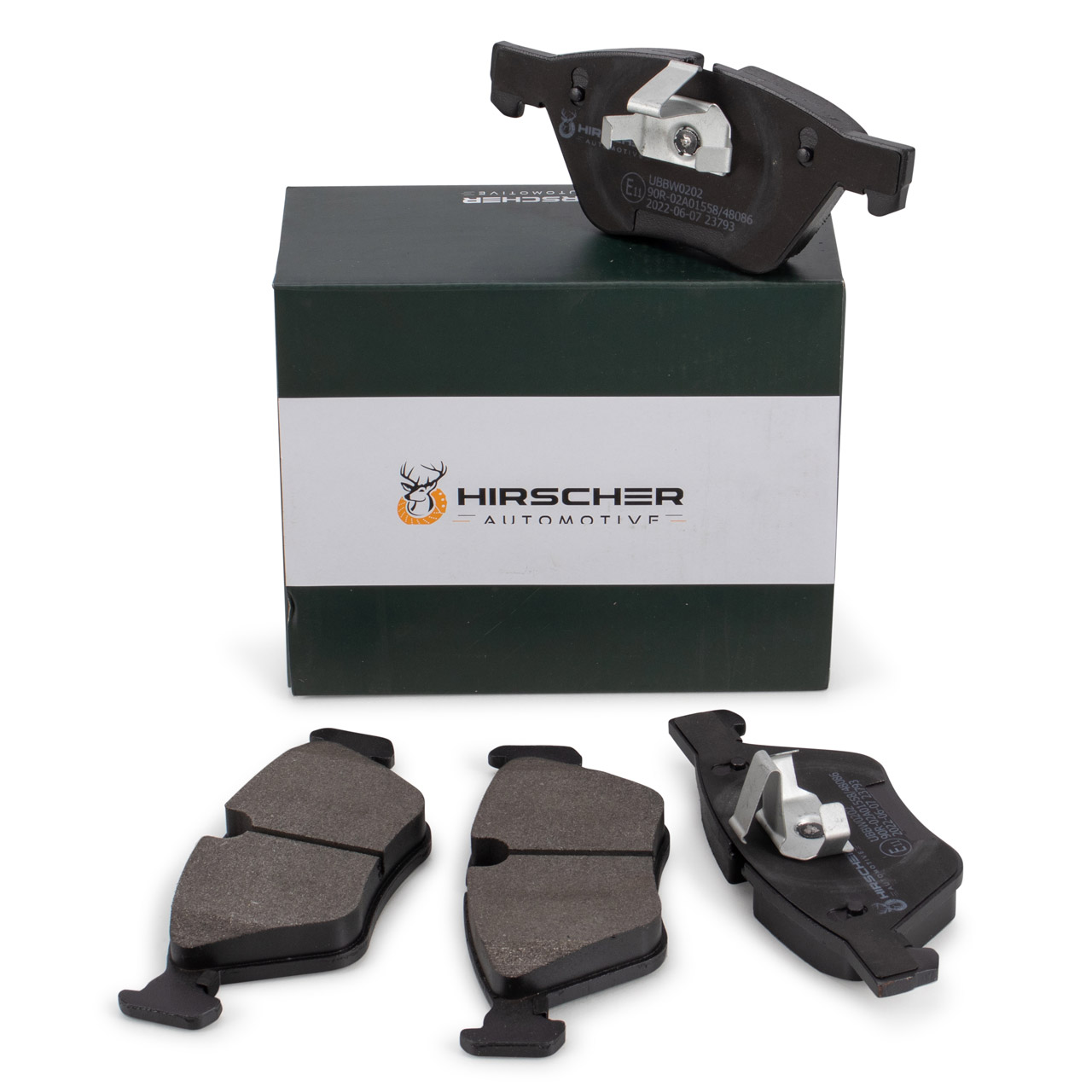 HIRSCHER Brake Pads for BMW 1 Series E81-88, 3 Series E90-93, 5 Series E60 E61, X1 E84, Z4 (Front) 34116763617