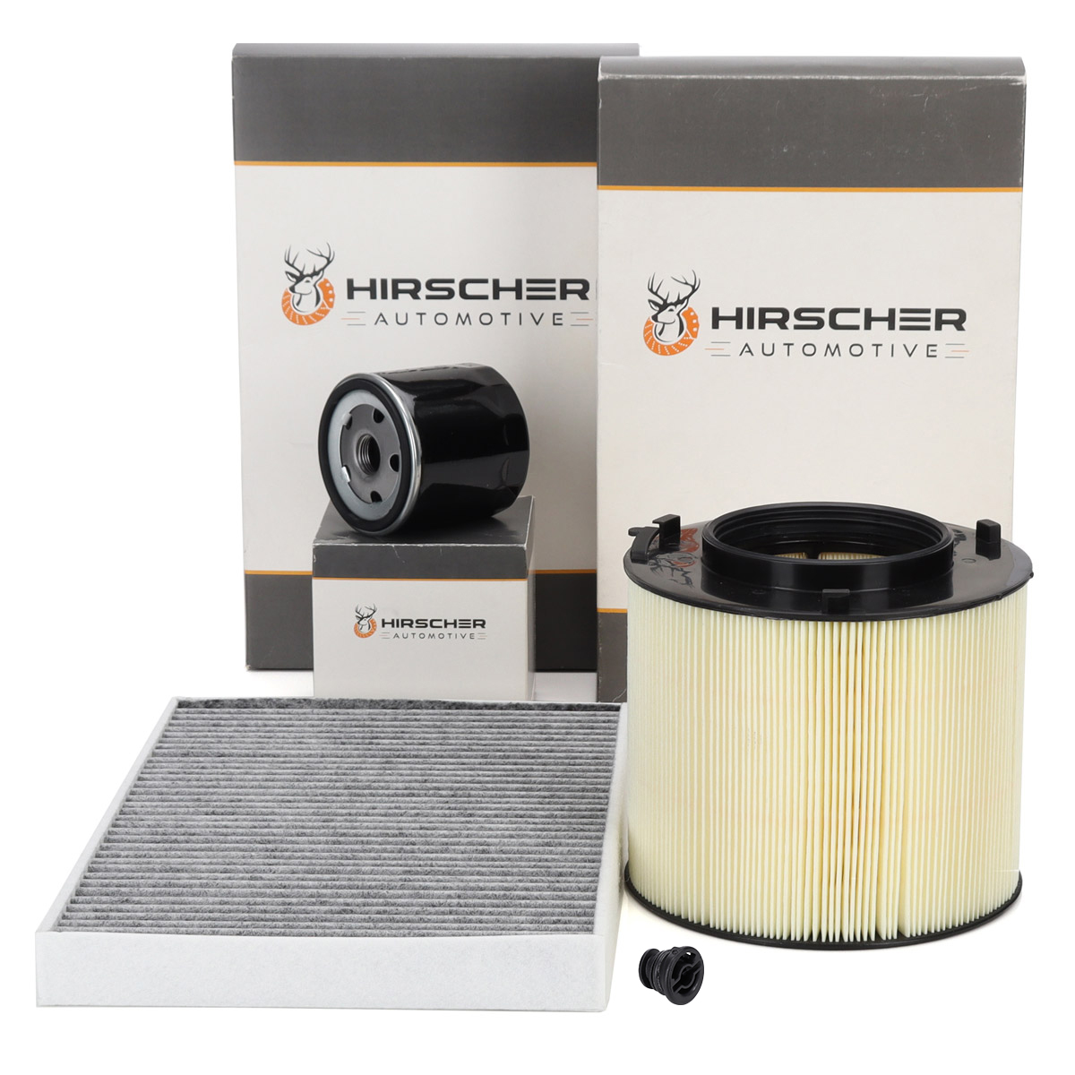HIRSCHER Filterset Filterpaket f&uuml;r AUDI A4 8W B9 A5 F5 1.4 TFSI 150 PS