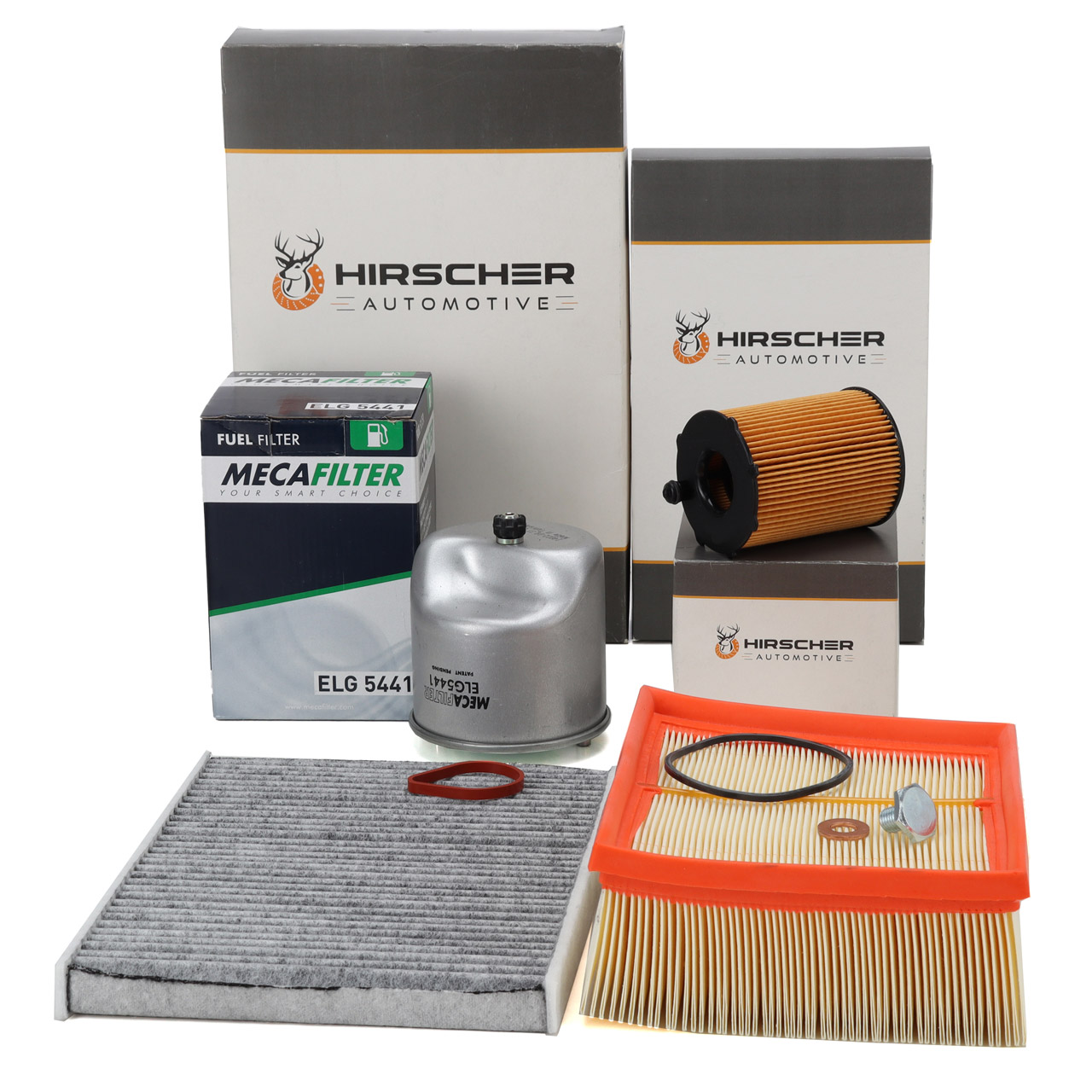 HIRSCHER Filter-Set 4-tlg f&uuml;r FORD B-Max Ecosport Fiesta 6 MK6 1.4/1.5/1.6 TDCi