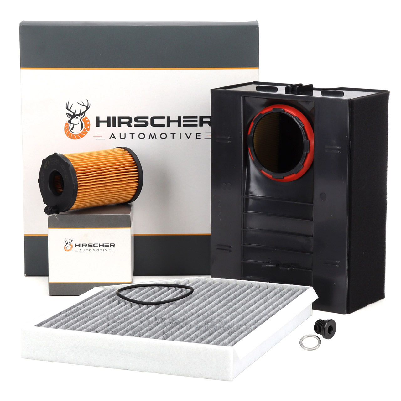HIRSCHER Filterset Filterpaket 3-tlg f&uuml;r PORSCHE Macan (95B) 3.0 S Diesel 211/250/258 PS