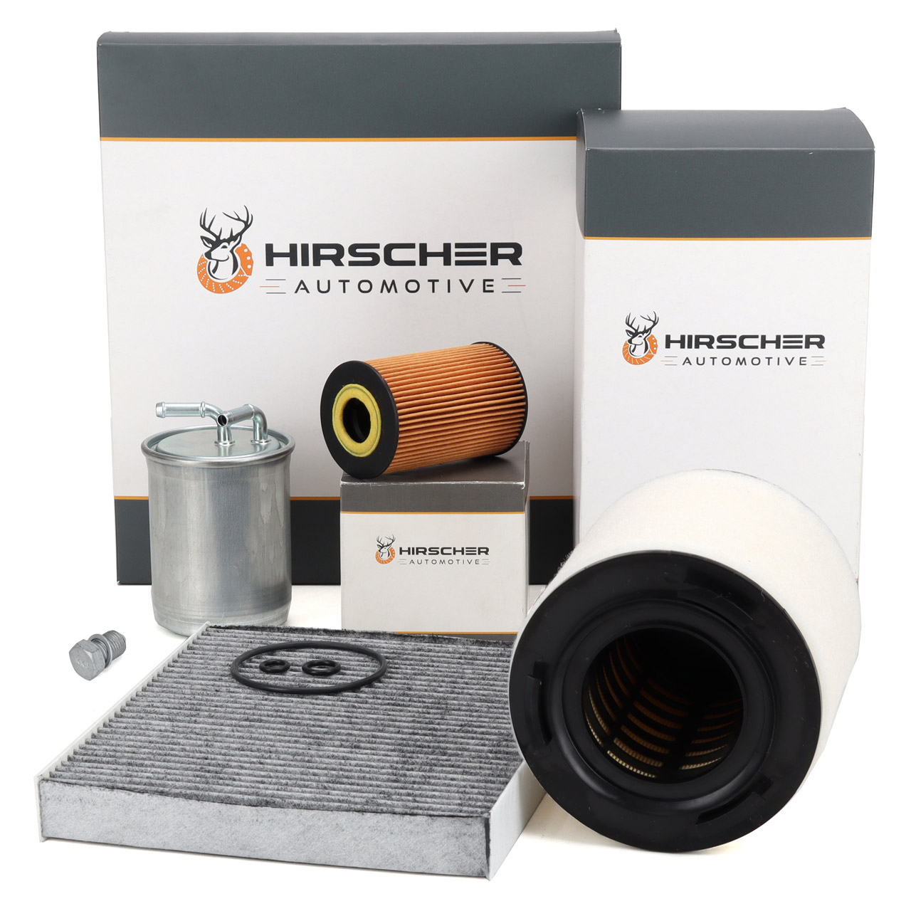 HIRSCHER 4-Piece Filter Set for VW Polo 5, SEAT Ibiza 4, and &Scaron;KODA Fabia 2 1.6 TDI (up to 2010)