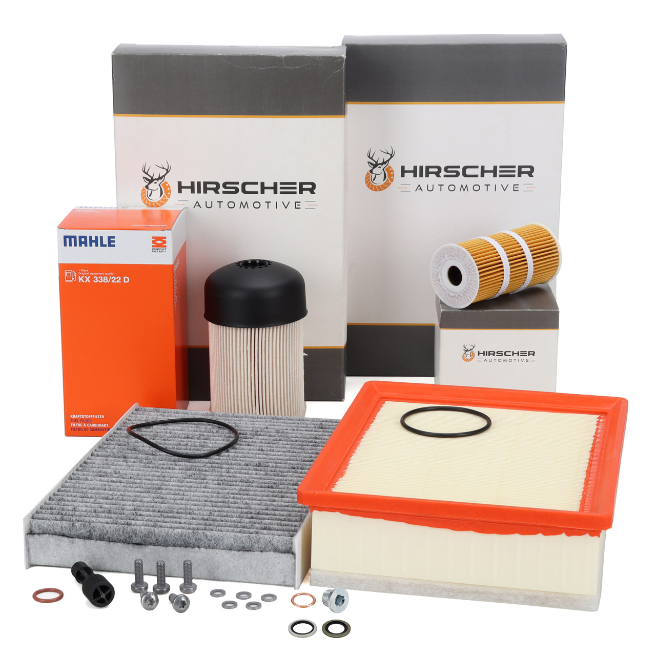 HIRSCHER 4-Piece Filter Set for Nissan, Opel Vivaro B, Renault Trafic 3, and Fiat Talento 1.6 D