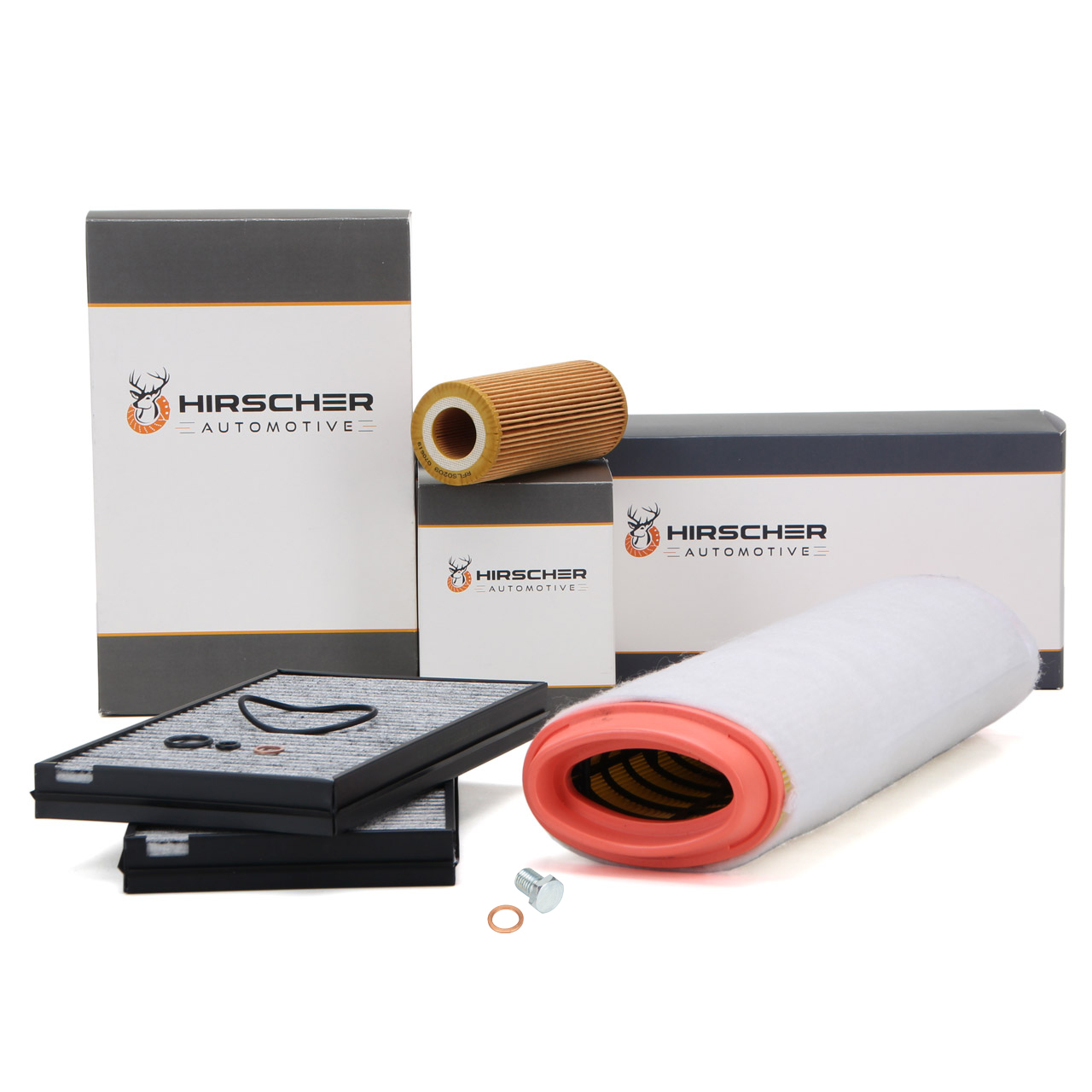 HIRSCHER Filter-Set für BMW 5er E60 E61 525d 163/177/197 PS + 530d 211/218/231/235 PS
