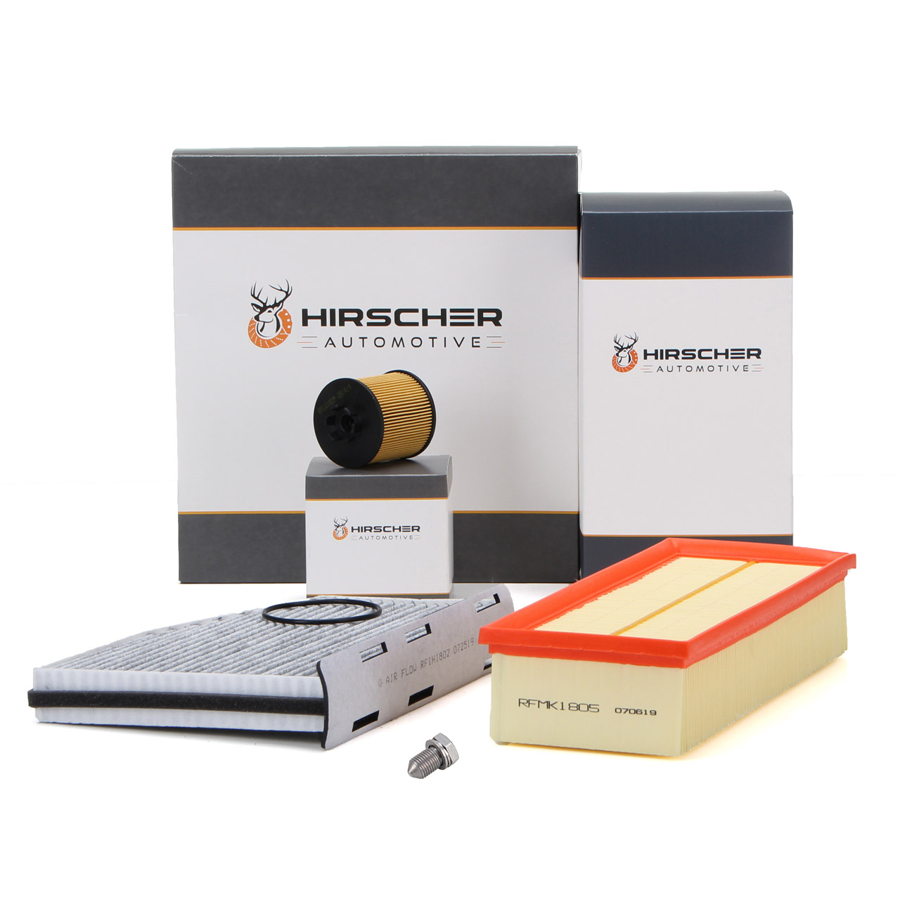 HIRSCHER Filter-Set f&uuml;r VW Golf 5 6 Golf Plus Jetta Tiguan Touran 1.4 TSI 140-170 PS