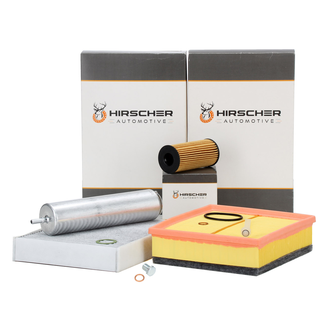 HIRSCHER Filter-Set 4-tlg f&uuml;r BMW 1er F20 F21 2er F22 F23 3er F30-34 4er B37 B47 N47