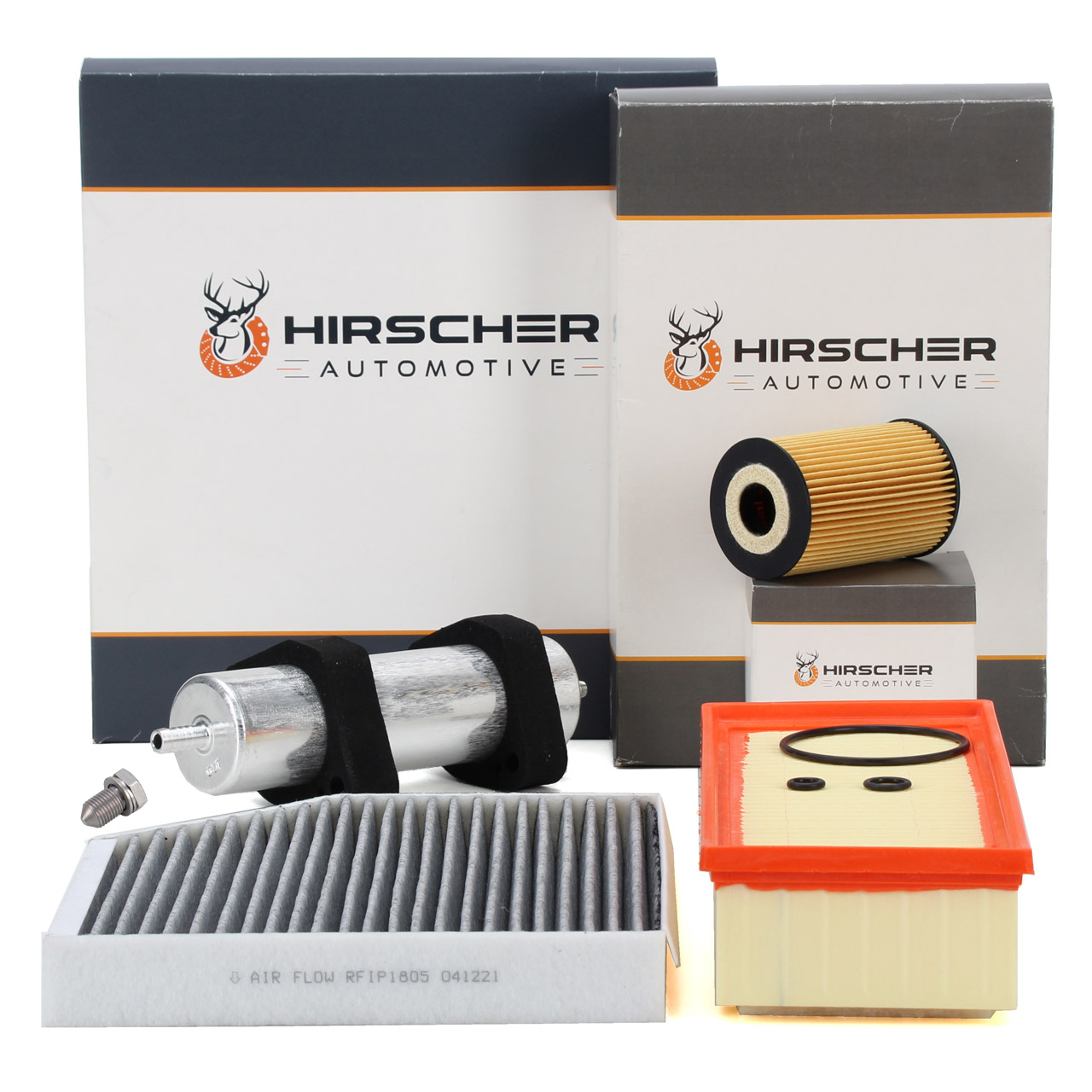 HIRSCHER Filter-Set 4-tlg f&uuml;r AUDI A4 8K B8 A5 8T 8F Q5 8RB 2.0 TDI 120-177 PS