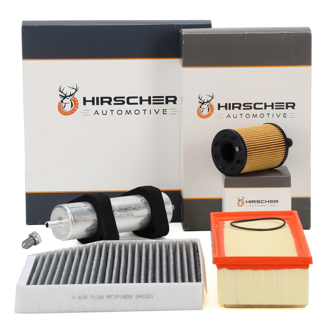 HIRSCHER Filter-Set 4-tlg f&uuml;r AUDI A4 8K B8 A5 8T 8F Q5 8RB 2.0 TDI 120-170 PS