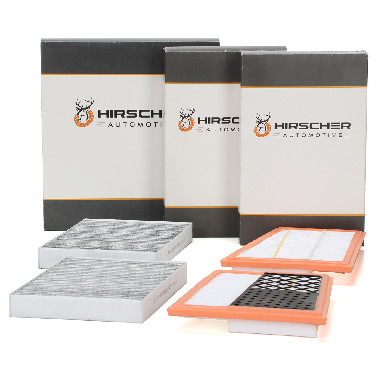 HIRSCHER Innenraum Satz + 2x Luftfilter f&uuml;r MERCEDES S-Klasse W221 S320CDI S350CDI OM642