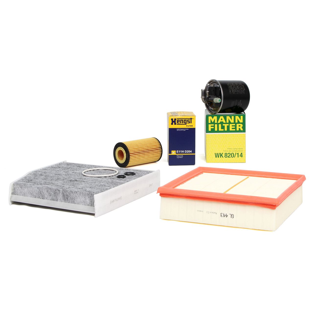 Filter-Set 4-tlg f&uuml;r MERCEDES W176 W246 W242 C117 X117 X156 180/200/220 CDI OM651