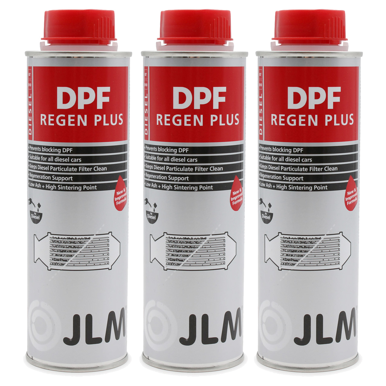 3x 250ml JLM J02200 DPF ReGeneration Plus Additiv für Dieselpartikelfilter