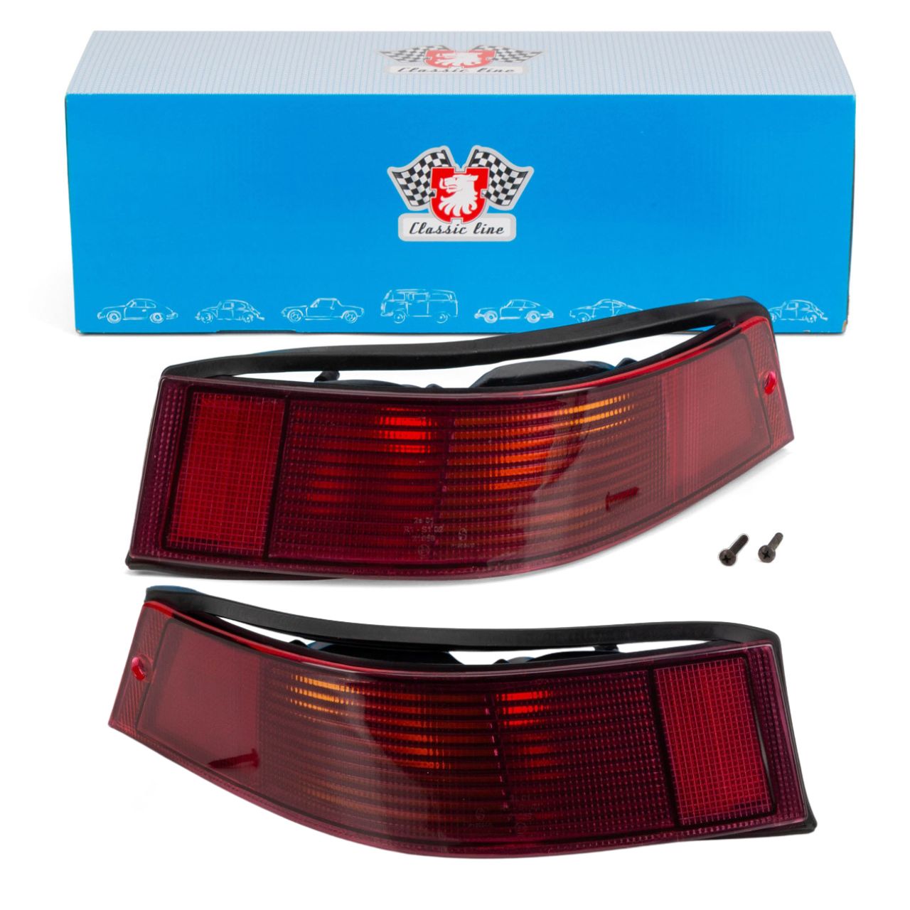 2x JP GROUP ROT Heckleuchte R&uuml;ckleuchte + Dichtung f&uuml;r PORSCHE 964 EUROPA-Version