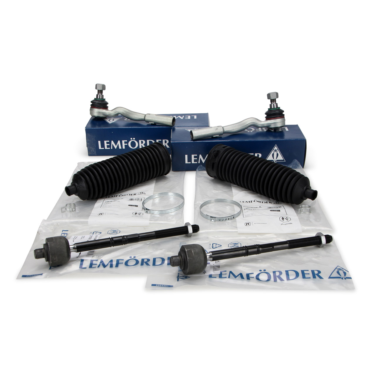 2x LEMF&Ouml;RDER Tie Rod + End Cap + Boot for MERCEDES E-Class W211, S211, CLS C219 (Front)