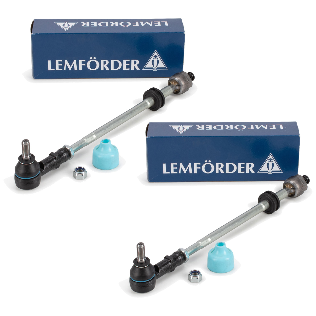 2x LEMF&Ouml;RDER Tie Rod for PORSCHE 924 944 with Power Steering, Front Outer 94434703320