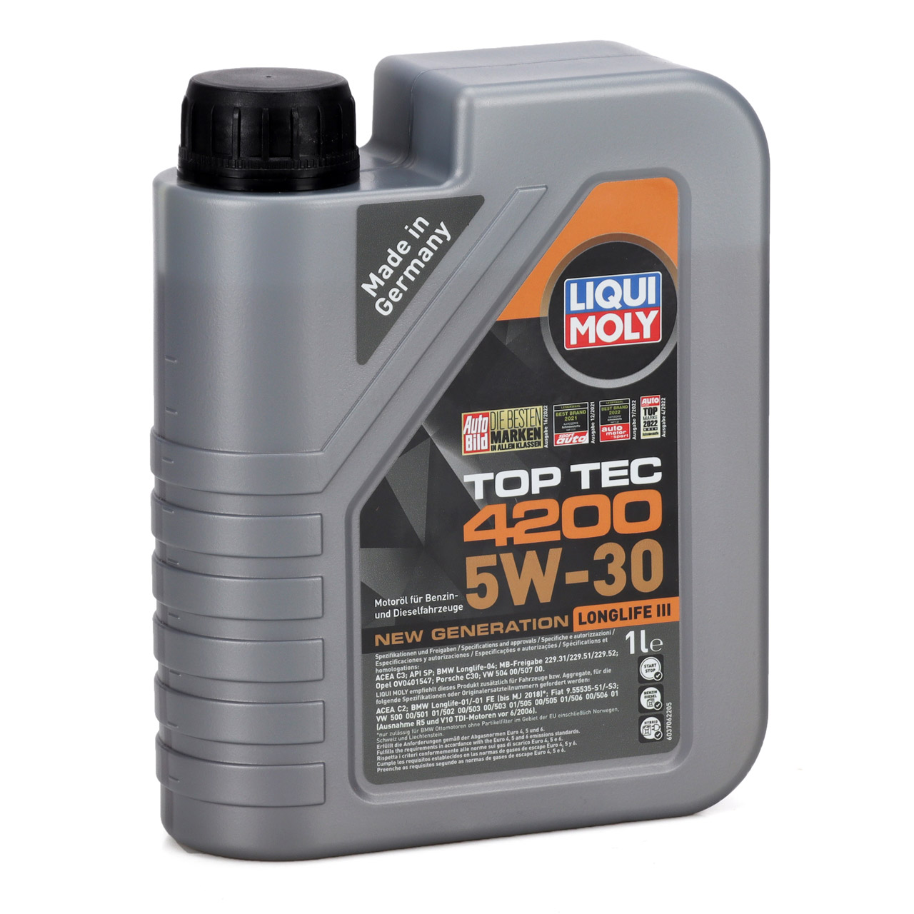 1L LIQUI MOLY 3706 TOP TEC 4200 5W30 Motoröl NEW GEN für VW 504.00 507.00 BMW LL-04