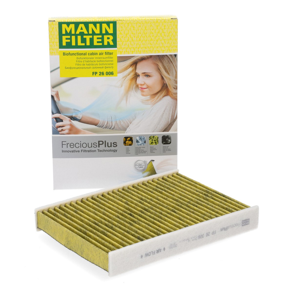 MANN FP26006 FreciousPlus Cabin Air Filter for VW Up, SEAT Mii, SKODA Citigo 1S0819669