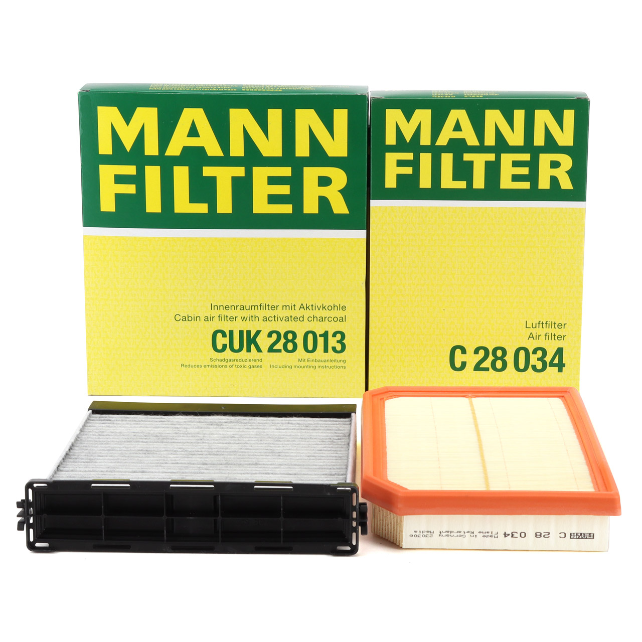 MANN Innenraum + Luftfilter f&uuml;r MERCEDES W177 V177 W247 C118 X118 H247 X247 220 35AMG M260