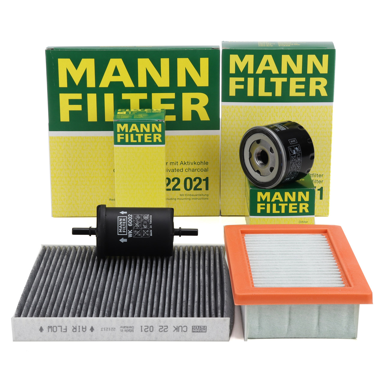 MANN Filter Set, 4-piece filter kit for SMART ForFour ForTwo 453 1.0 60/71 hp M281
