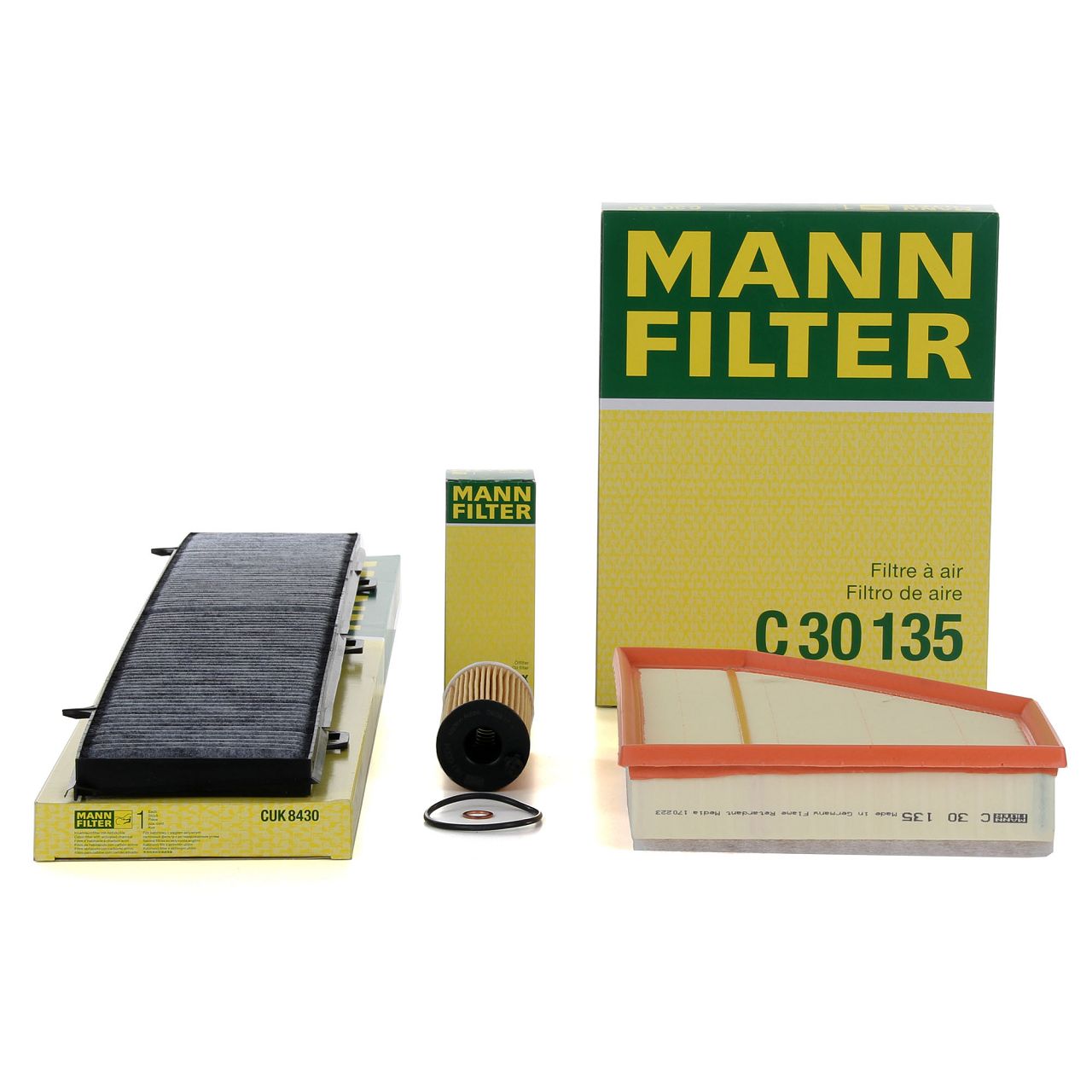 MANN Filter-Set 3-tlg f&uuml;r BMW 3er E90 E91 E92 E93 316-320d ab 03.2010 X1 E84 16-25d N47