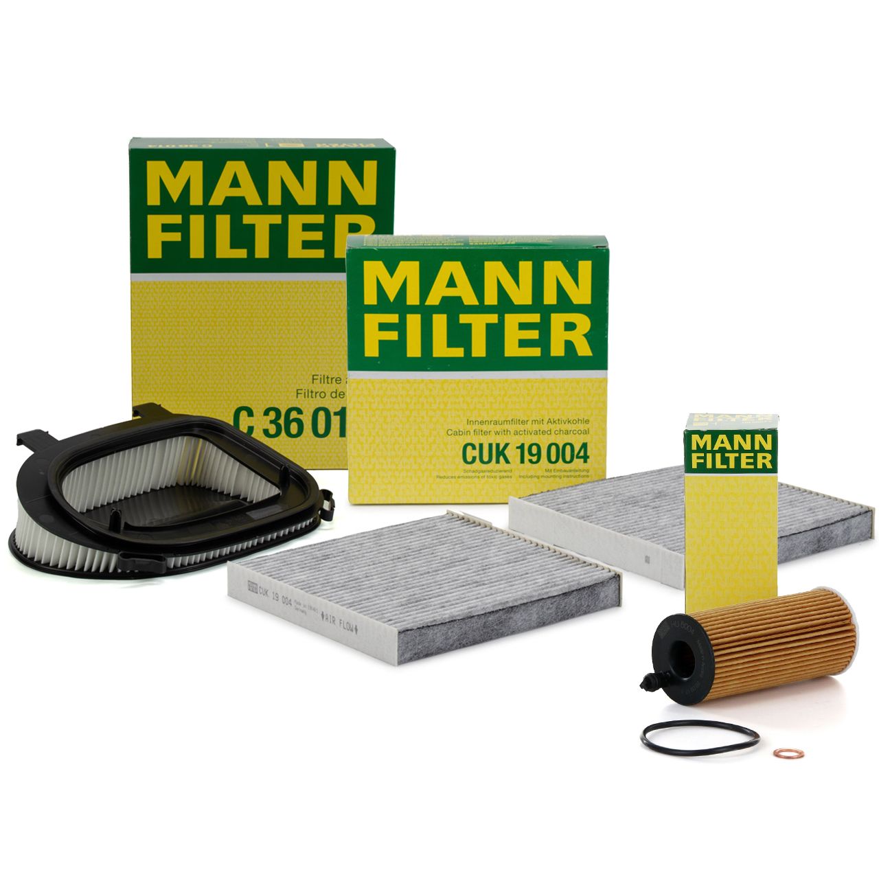 MANN 3-Piece Filter Set for BMW X3 F25 sDrive18d, xDrive20d, N47, xDrive30d (up to September 2011), N57