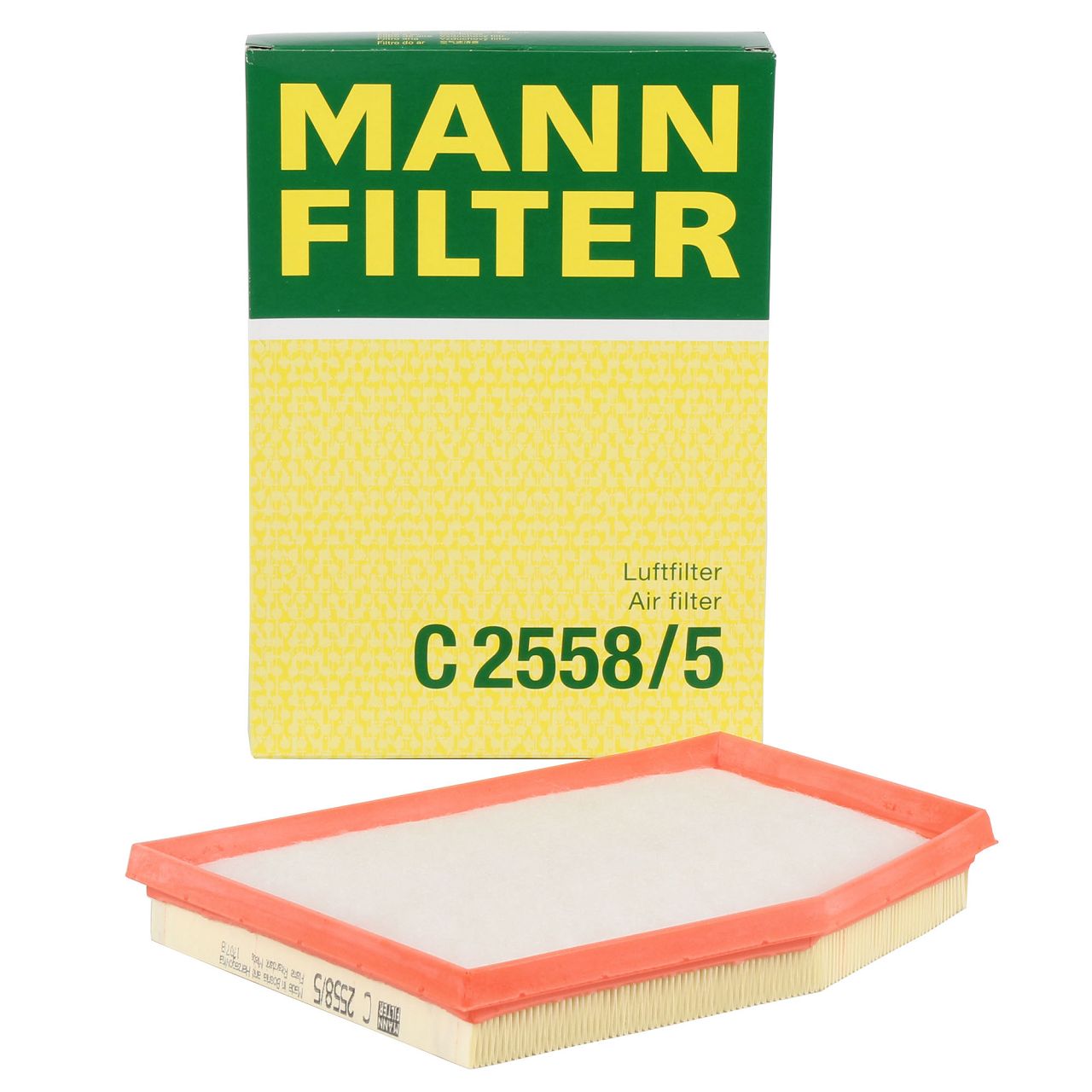 MANN C2558/5 Luftfilter f&uuml;r PORSCHE Boxster (986) 2.5 2.7 S 3.2 204-266 PS