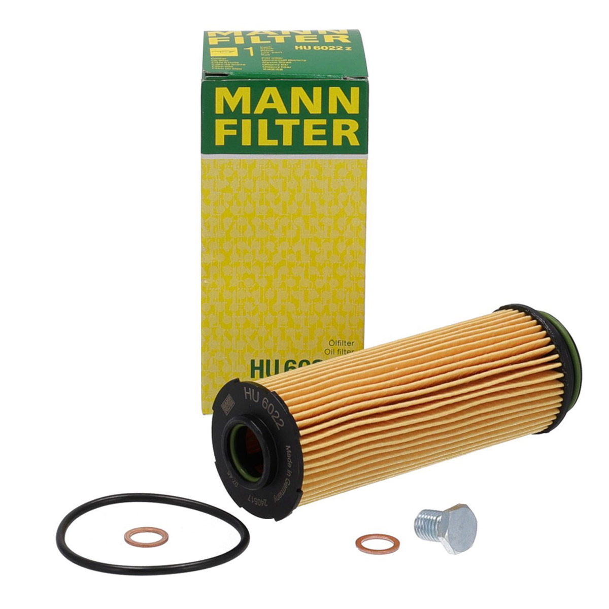 MANN HU6022z Ölfilter + Schraube für BMW F20/21 F22/23 F30-34 G20/21 G30/31 G32 B58 B57
