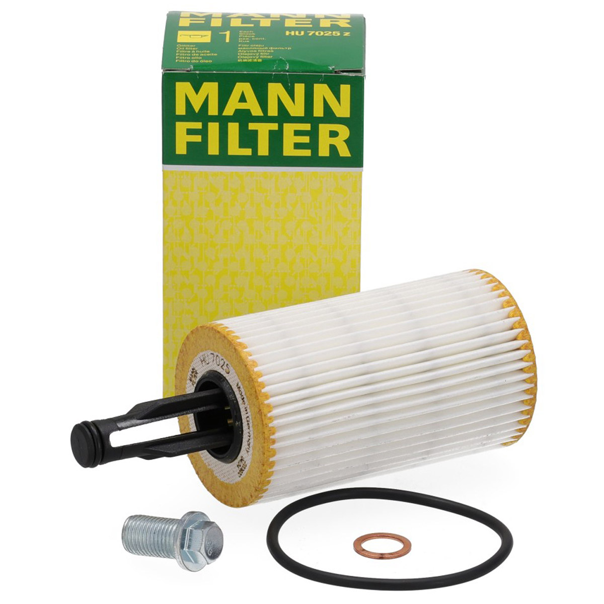 MANN HU7025z &Ouml;lfilter + Schraube f&uuml;r MERCEDES W204 W205 W212 W213 10/C253 X204 W221 M276